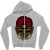 american football skull Zipper Hoodie
