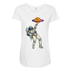 astronaut basketball planet Maternity Scoop Neck T-shirt