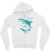 polygon shark Zipper Hoodie
