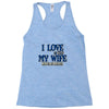 my wife lets me fishing Racerback Tank
