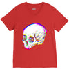 skull glitch V-Neck Tee