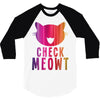 CHECK MEOWT CAT 3/4 Sleeve Shirt