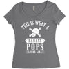 This Is What A Bad Ass Pops Looks Like Women's Triblend Scoop T-shirt