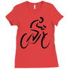 bike rider biker cyclist Ladies Fitted T-Shirt