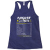 August Girl Facts Leo Racerback Tank