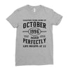 legends were born in october genuıne 1996 qualıty one kind of aged l Ladies Fitted T-Shirt