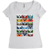 vw camper van fronts, ideal gift or birthday present Women's Triblend Scoop T-shirt