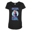sister of the birthday girl Maternity Scoop Neck T-shirt