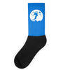 skiier moon moonlight silhouett Socks