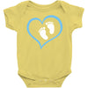 Baby Boy with Heart Any Name Customized Baby Bodysuit
