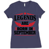 Legends Are Born In September Ladies Fitted T-Shirt