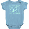 i ski like a girl Baby Onesie