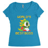 World's Best Boss Mario Women's Triblend Scoop T-shirt