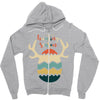 Hunting Season Retro Color 80s Style Zipper Hoodie