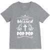 I Am One Blessed Pop Pop V-Neck Tee