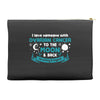 I Love Someone with Ovarian Cancer to The Moon and Back to Infinity Accessory Pouches