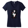 girl snake skull Women's V-Neck T-Shirt