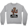 groot grow strong galaxy gym fitness mashup Crewneck Sweatshirt