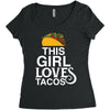 This Girl Loves Tacos Women's Triblend Scoop T-shirt