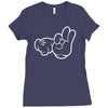 rude hands, ideal gift or birthday present. Ladies Fitted T-Shirt