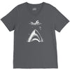 shark attack swimmer V-Neck Tee