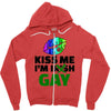 kiss me im gay Zipper Hoodie