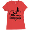 i like men who love dogs Ladies Fitted T-Shirt