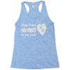 dogs leave paw prints on your heart Racerback Tank
