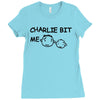 charlie bit me t shirt 2xl funny youtube nerdy geeky awesome humor coo Ladies Fitted T-Shirt