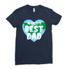 World's Best Dad Looks Like Ladies Fitted T-Shirt