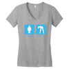 your girlfriend my girlfriend mens funny t shirt Women's V-Neck T-Shirt