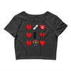 ls lesbian full heart Crop Top