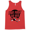 live fast die red Tank Top