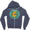 angry goldfish cartoon Zipper Hoodie