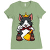 lucky cait sith Ladies Fitted T-Shirt
