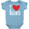 i love techno Baby Onesie