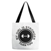 my girl is stronger than you (2) Tote Bags