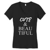 cute beautiful Women's V-Neck T-Shirt