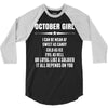 Super October Girl 3/4 Sleeve Shirt
