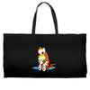 calvin hobbes Weekender Totes