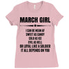 Super March Girl Ladies Fitted T-Shirt