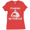 camping is intents Ladies Fitted T-Shirt