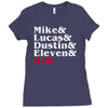 mike, lucas, dustin, eleven &amp; will Ladies Fitted T-Shirt