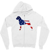 patriotic boxer Zipper Hoodie