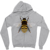 realistic bee Zipper Hoodie