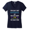 you can't buy happiness, but you can adopt a cat and that's pretty muc Women's V-Neck T-Shirt