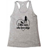 i like men who love dogs Racerback Tank