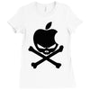apple skull Ladies Fitted T-Shirt