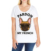 pardon my french Ladies Curvy T-Shirt