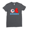 i heart zombies scary eye bloody heart halloween Ladies Fitted T-Shirt